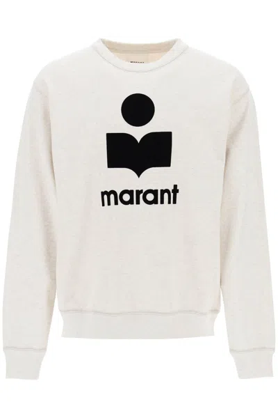 Isabel Marant Marant Mikoy Flocked Logo Sweatshirt In Pink