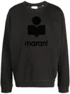 Isabel Marant Black Logo-print Sweatshirt In Black