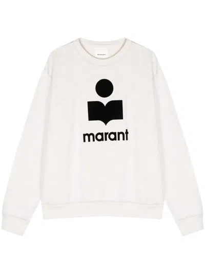 Isabel Marant Marant Mikoy Flocked Logo Sweatshirt In Pink