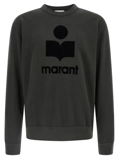 Isabel Marant Mikoy Logo-print Sweatshirt In Gray