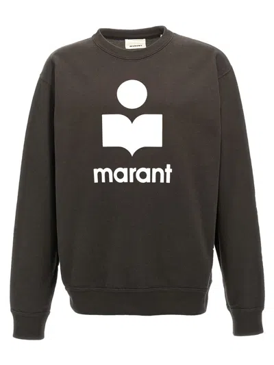 Isabel Marant Regular Fit Crew Neck Sweatshirt With Bold Logo Graphic In Brown