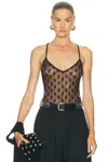 Isabel Marant Mildy Thong Bodysuit Black In Black