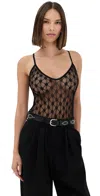 Isabel Marant Mildy Thong Bodysuit Black In Black