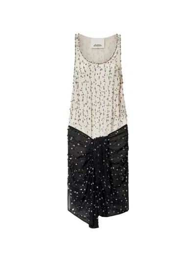 Isabel Marant Milea Sequin-embellished Knotted Mini Dress In Multi