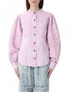 Isabel Marant Mileda Button Front Shirt In Pink In Pink