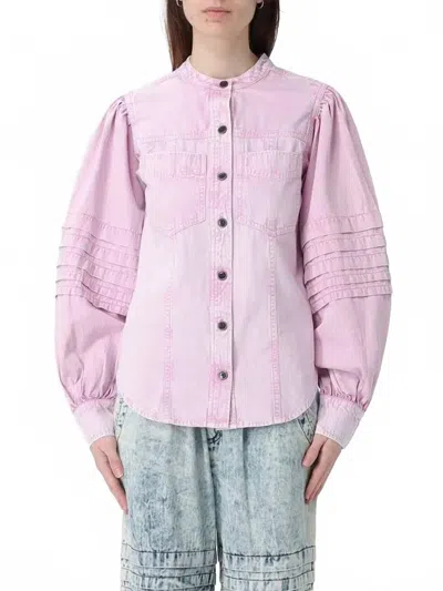 Isabel Marant Mileda Button Front Shirt In Pink