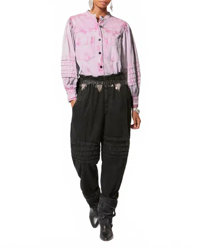 Isabel Marant Mileda Long Sleeve Shirt In Pink