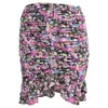 Isabel Marant Milendi Mini Skirt In Stretch Silk In Multi