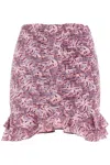 Isabel Marant Milendi Ruched Miniskirt In Purple
