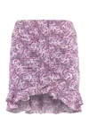 Isabel Marant Milendi Ruched Miniskirt In Purple