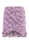 Isabel Marant Milendi Ruched Miniskirt In Purple