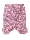 Isabel Marant Milendi Ruched Miniskirt In Purple