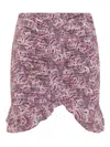 Isabel Marant Milendi Ruched Miniskirt In Purple