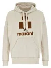 Isabel Marant Long-sleeved Hooded Hoodie In Beige