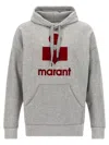 Isabel Marant Hooded Sweater Drawstring Kangaroo Pocket In Gray