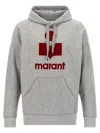 Isabel Marant Hooded Sweater Drawstring Kangaroo Pocket In Gray