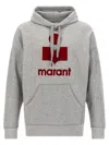 Isabel Marant Hooded Sweater Drawstring Kangaroo Pocket In Gray