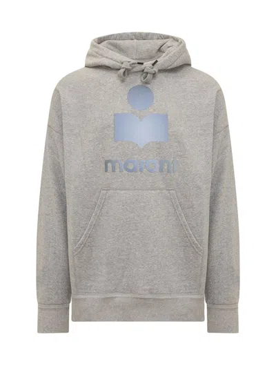 Isabel Marant Relaxed-fit Hoodie With Iconic Graphic Logo In Gray
