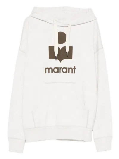 Isabel Marant Miley Logo-detail Hoodie In Neutral