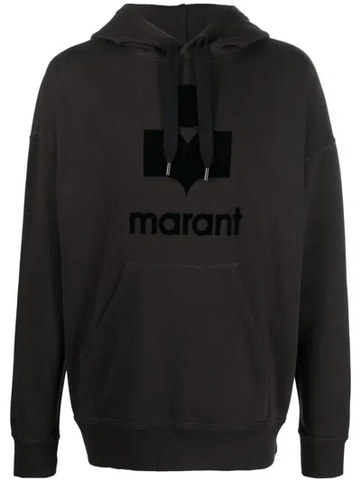 Isabel Marant Marant Hoodie With Unique Ribbed Design And Cord Accents In Black