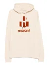 Isabel Marant Miley Logo-print Hoodie In Neutral