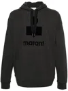Isabel Marant Relaxed-fit Black Hoodie With Bold Logo Print In Black