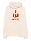 Isabel Marant Miley Logo-print Hoodie In Neutral