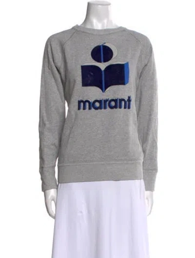 Pre-owned Isabel Marant Milly Graphic Print Sweatshirt In Gray