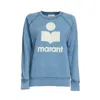 Isabel Marant Millyny Overdyed Cotton Logo Sweatshirt In Blue