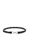 Isabel Marant Mina Braided Leather Belt In Black
