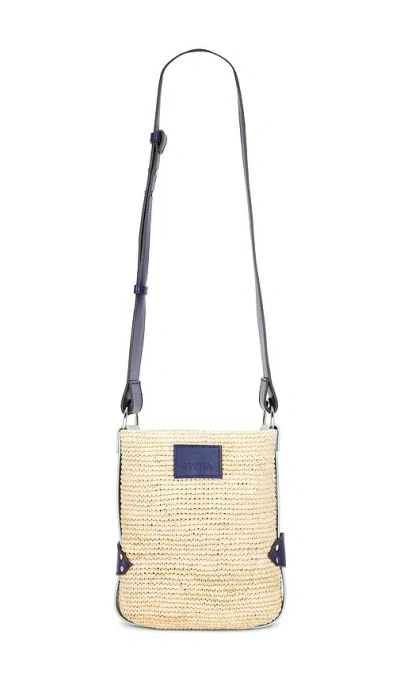 Isabel Marant Mini Bayia Bag In Natural & Blue