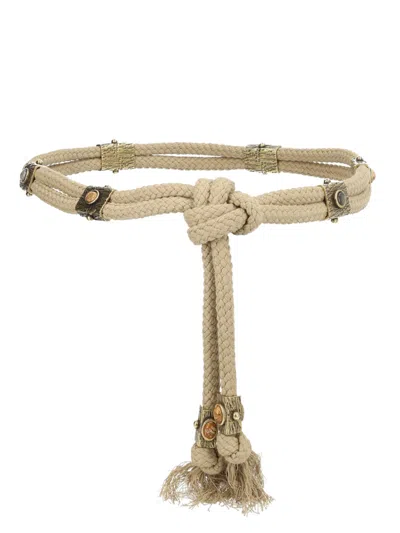 Isabel Marant Mini Contemporary Statement Belt In Nude