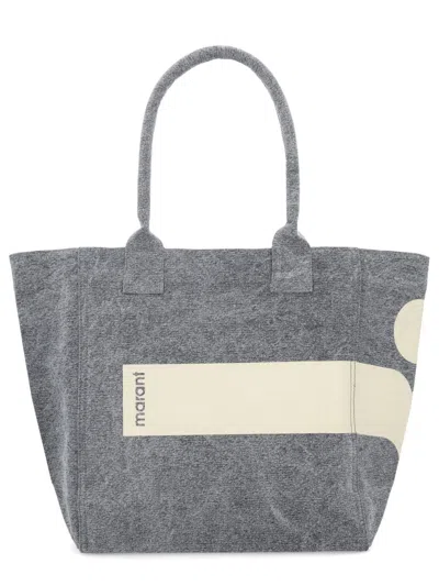 Isabel Marant Mini Cotton Handbag - 47cm X 33cm X 21cm In Gray