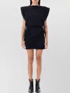 Isabel Marant Mini Dress Draped Detail In Black
