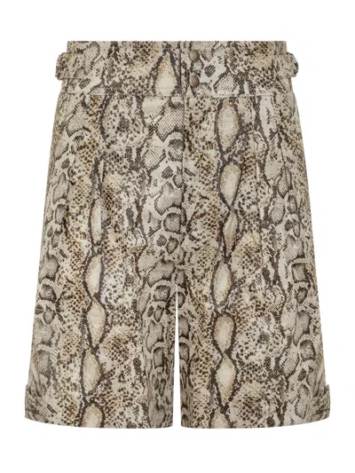 Isabel Marant Mini Linen-blend Shorts In Brown