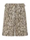 Isabel Marant Felize Printed Bermuda Shorts In Gray