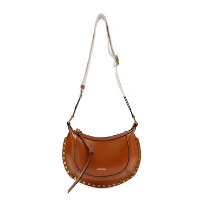 Isabel Marant Mini Moon Cognac Brown Calf Leather Shoulder Bag
