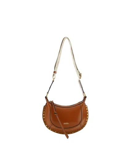 Isabel Marant Oskan Moon Zipped Shoulder Bag In Brown