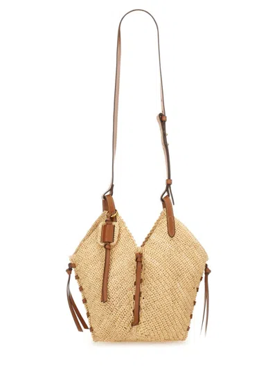 Isabel Marant Mini Raffia Shoulder Bag - 29 Cm X 34 Cm X 18 Cm In Sand