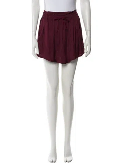 Pre-owned Isabel Marant Mini Skirt In Burgundy