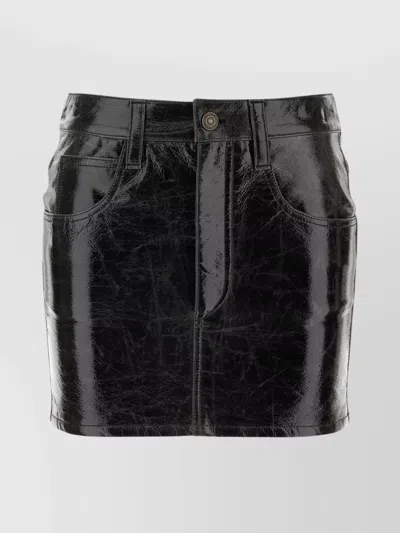 Isabel Marant Mini Skirt In Synthetic Leather Laviana