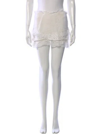 Pre-owned Isabel Marant Mini Skirt In White