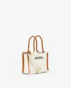 Isabel Marant Off-white Toledo Small Tote Bag In Ecru-cognac