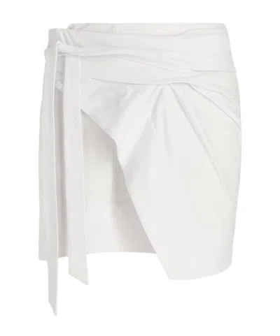 Isabel Marant Mini Wrap Skirt In Neutral