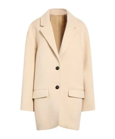 Isabel Marant Minimal Long Coat In Gold