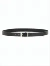 Isabel Marant Minimalist Black Leather Belt With Polished Buckle In Black