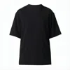 Isabel Marant Minimalist Black Short-sleeved T-shirt With Embossed Logo In Black