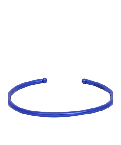 Isabel Marant Minimalist Elegant Open Bangle In Blue