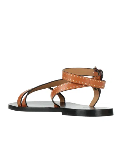 Isabel Marant Minimalist Genuine Leather Sandals In Black