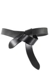 Isabel Marant Adjustable Knot Detail Smooth Finish Belt In Black